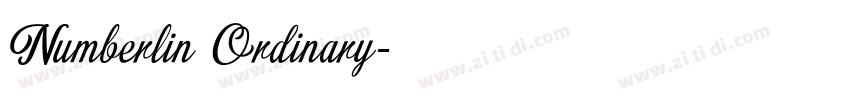 Numberlin Ordinary字体转换